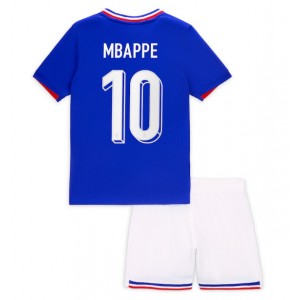 Fotbalové Dres Francie Kylian Mbappe #10 Dětské Domácí Oblečení ME 2024 Krátký Rukáv (+ trenýrky)